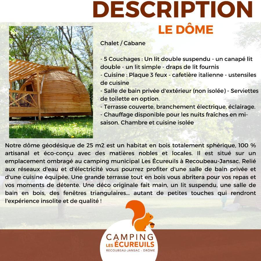 Habitat Createur - Hebergements Insolites Au Camping Municipal "Les Ecureuils" Recoubeau-Jansac 外观 照片